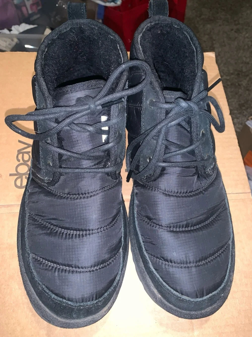 UGG Black Quilted Lace-Up Men's Boots